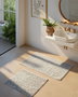 Mijölnir Rabbit - Taupe Grey Juego de 2 Alfombrillas de Baño Antideslizantes